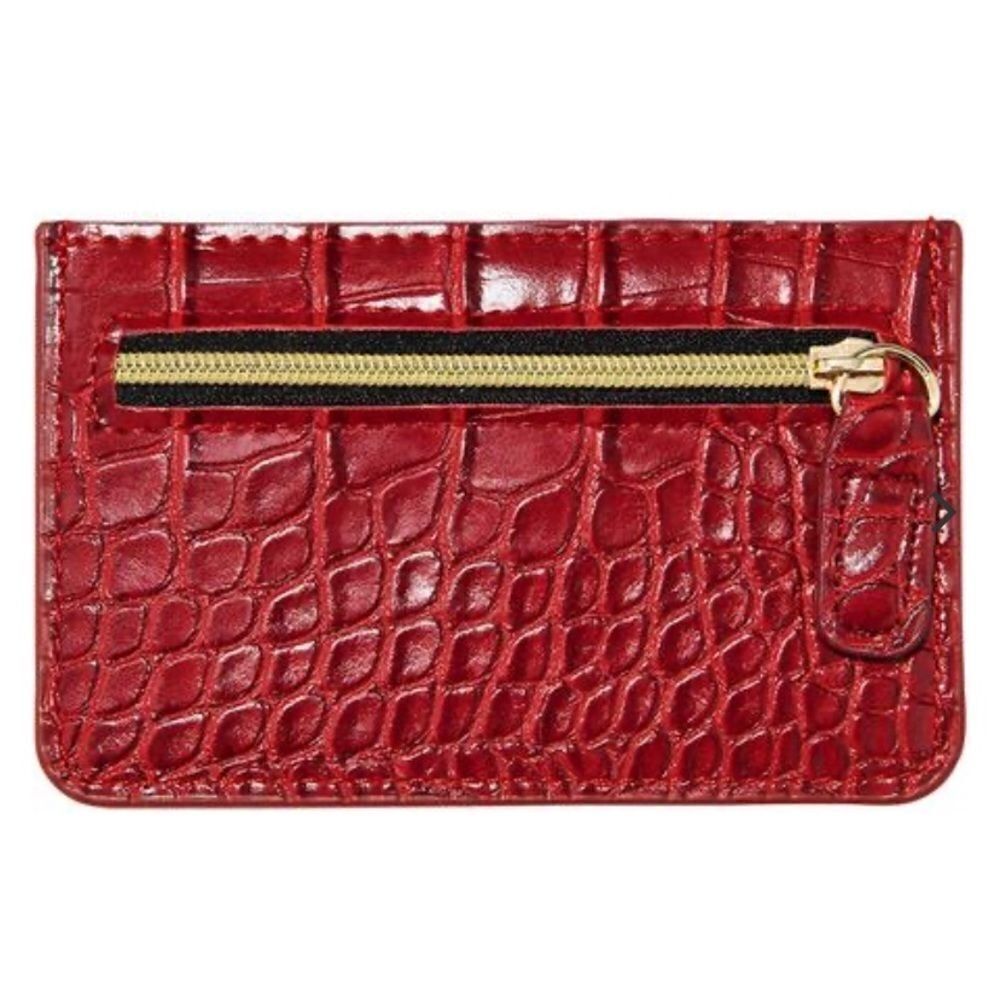 B-Low The Belt Croc Card Case Red NWT